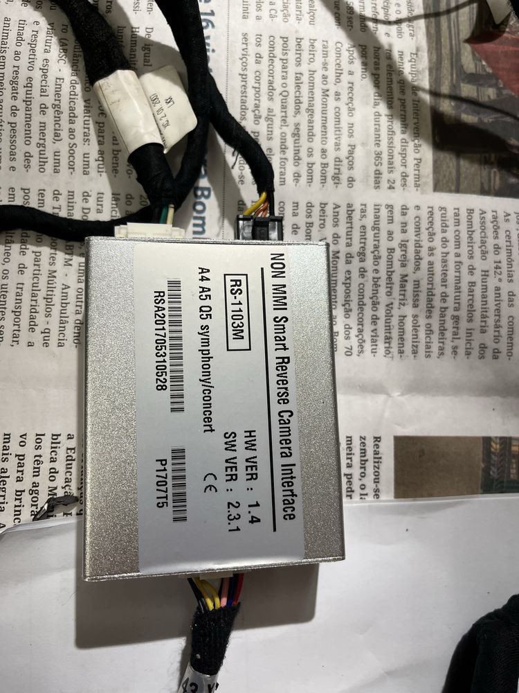Multimedia interface camera marcha atras