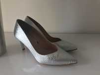 Sapatos Prateados de salto alto Seaside 36