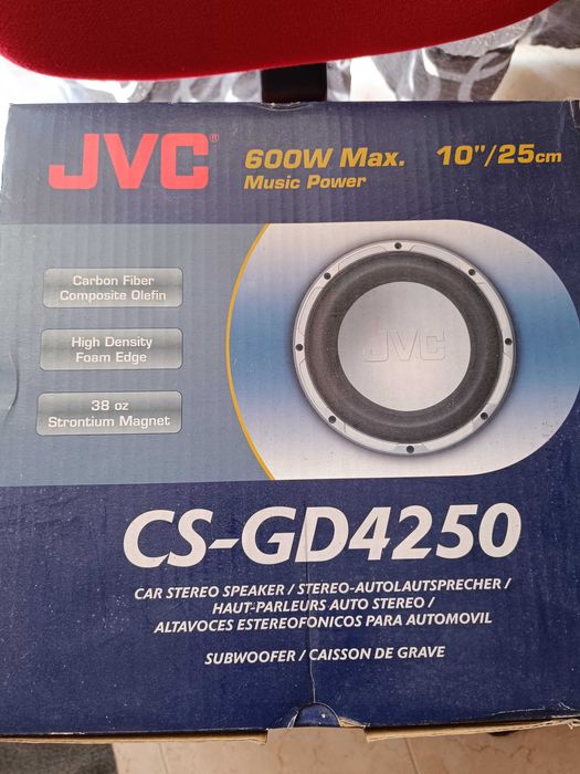 Coluna de Subwoofer Auto - Audio JVC CS-GD4250