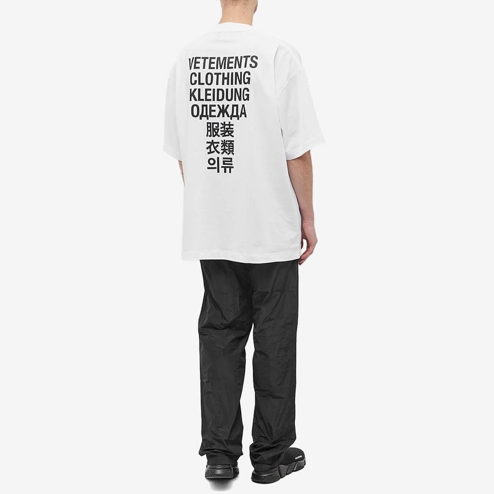 Vetements transcription tee ветмо біла ветеменс футболка