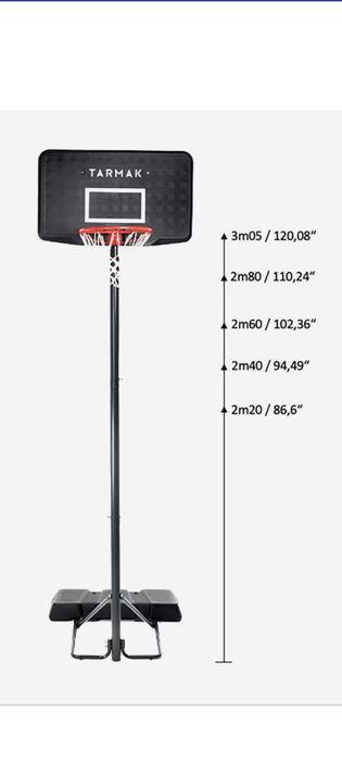 Kosz  do koszykówki na regulowanym stojaku TARMAK