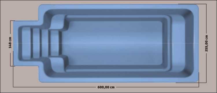 BASEN bez prac ogrodowych 600cm x 255cm x 120cm, jacuzzi, balia