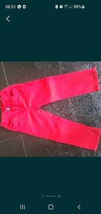 Czerwone spodnie H&M 98 cm, stan bardzo. Dobry