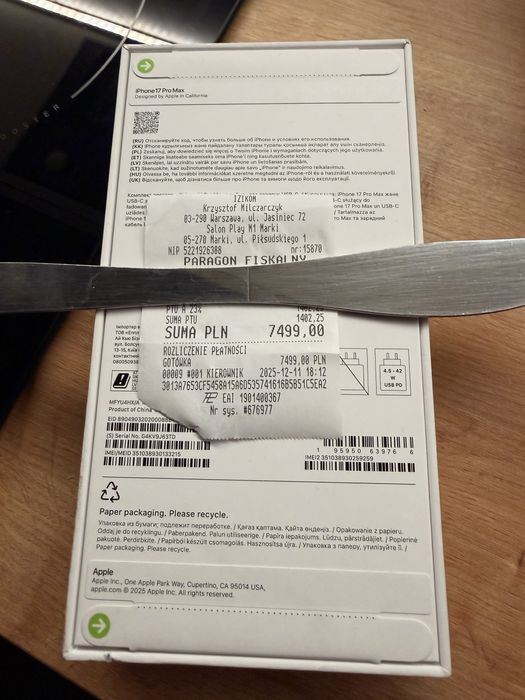 iPhone 17 Pro Max 512GB !! Bez rat!!