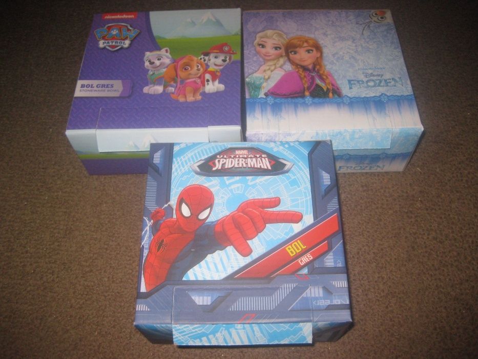 3 Taças para Criança/Paw Patrol, Frozen,Spider-Man/Embaladas!