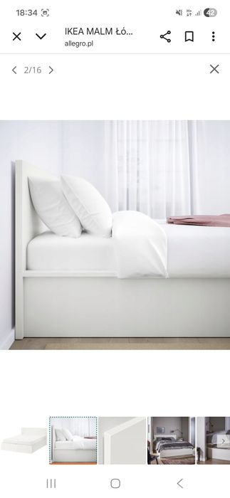 Łóżko Ikea MALM 140x200