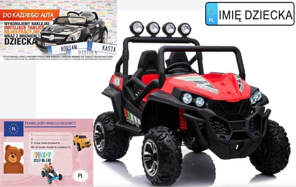 Dwuosobowe Auto na akumulator 4x4 buggy 4x4 2588 lift EVA