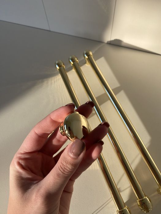 Zestaw uchwytów meblowych 3 relingi 2 gałki 4 haczyki