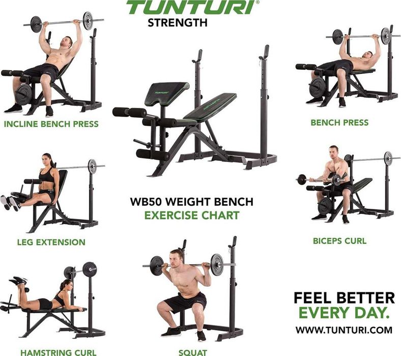 Лава для жиму і преса Tunturi WB50 Weight Bench