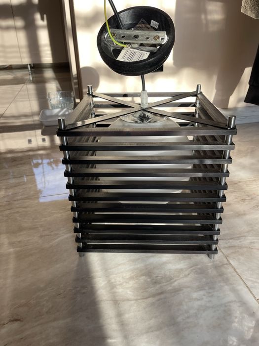 Люстра в японському стилі хром/венге бамбук