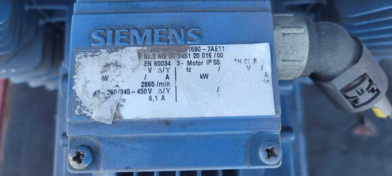 Wentylator bocznokanałowy 2,2kW Siemens - uszkodzony wirnik