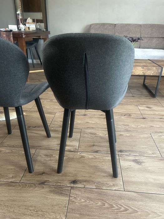 Krzesła Malmo grafitowe