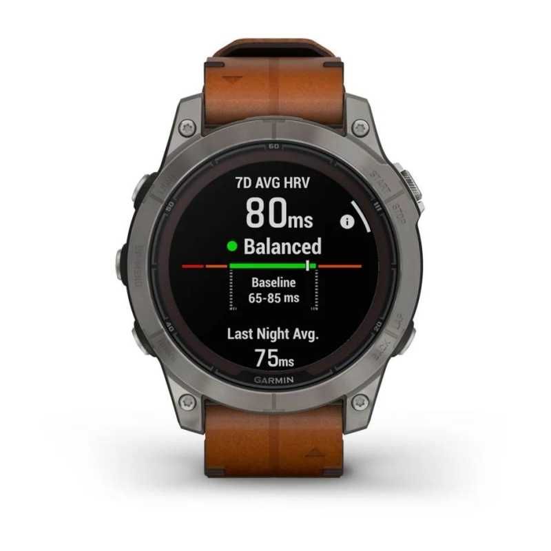 Годинник Garmin Fenix 7 Pro Sapphire Solar Titanium w. Chestnut L.Band