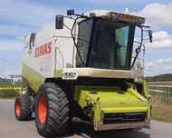 Claas Lexion 450, kombajn zbożowy, Cebis, sieczkarnia, rozrzutnik plew