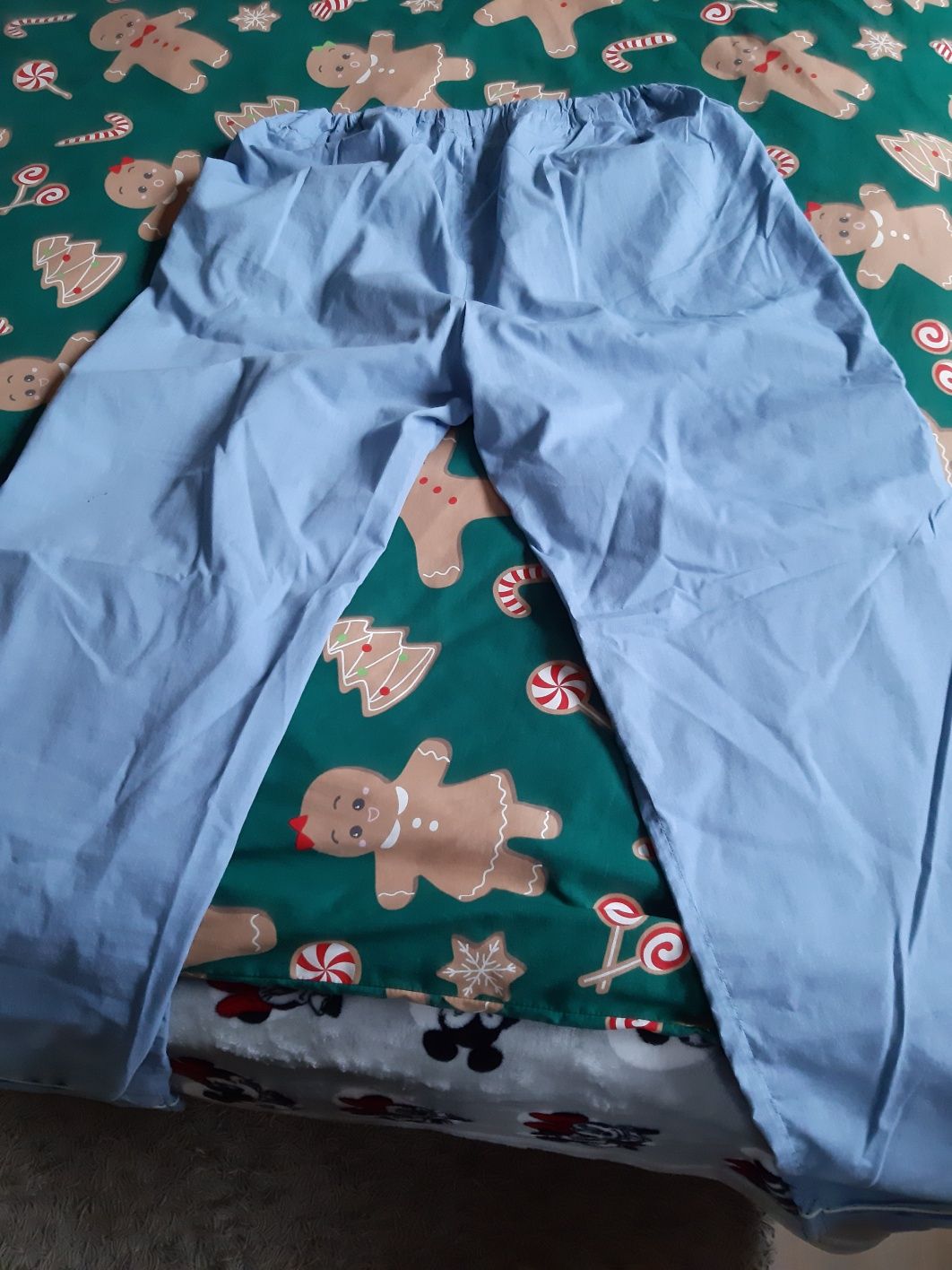 Piżama spodnie szpitalne prl męskie kolekcja vintage niebieskie bawełn