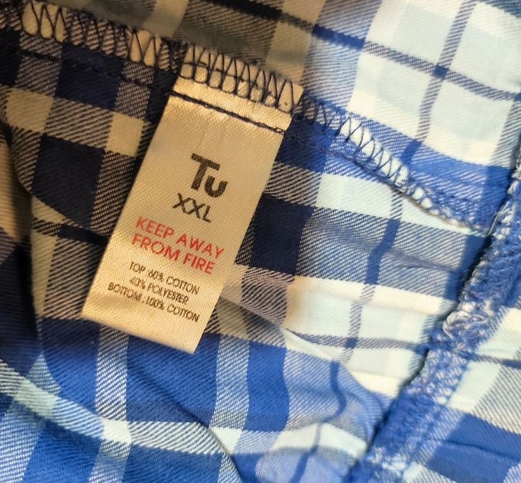 Піжамні бавовняні штани у клітинку