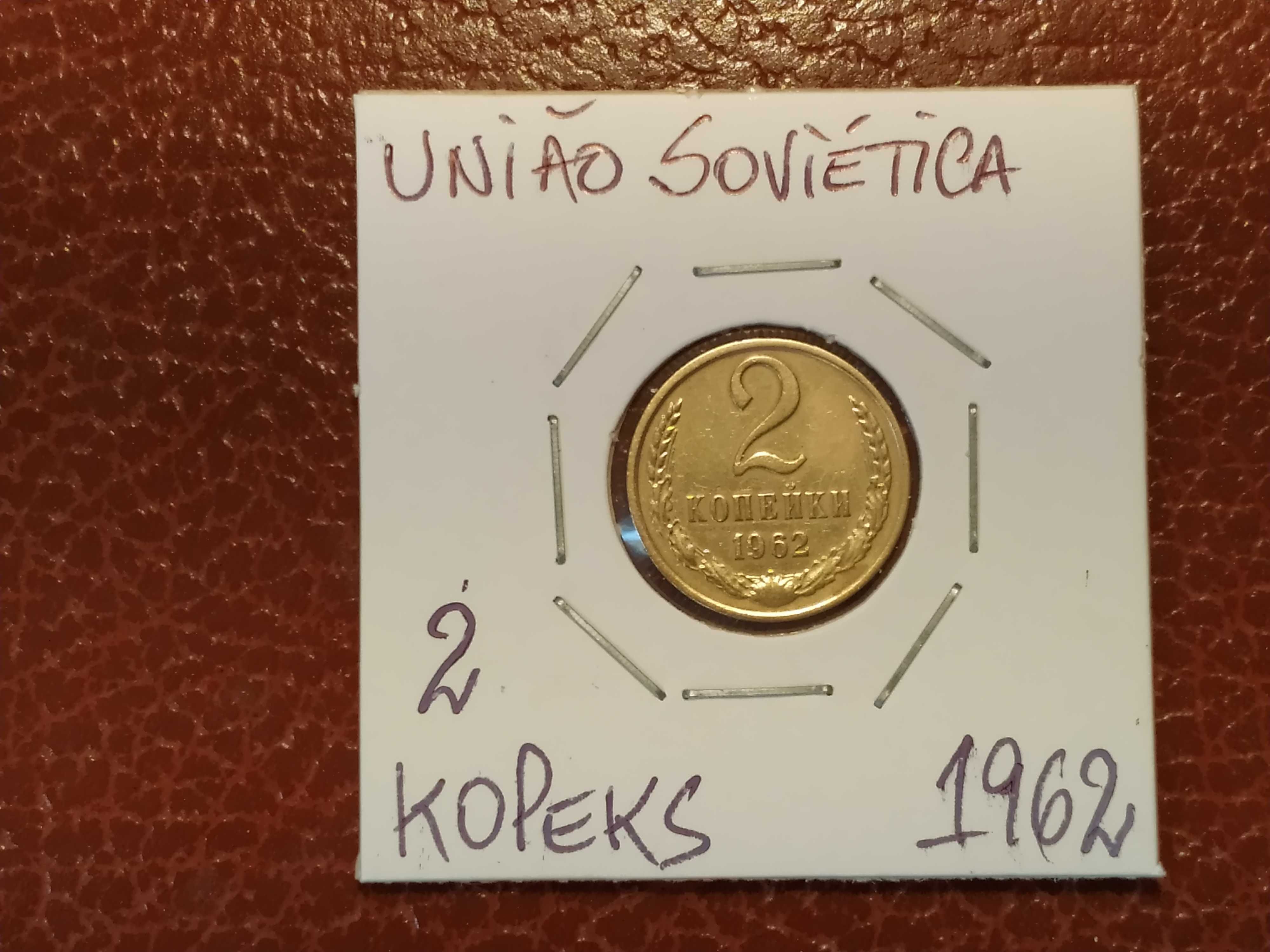União Soviética - moeda de 2 kopeks de 1962