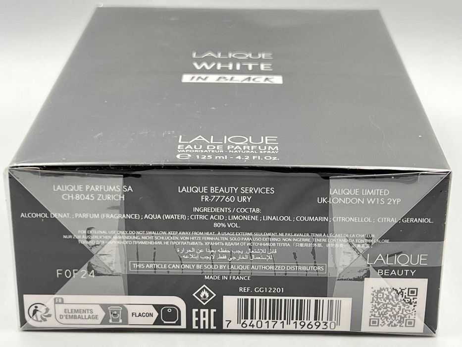 Lalique White in Black edp 125мл Оригинал