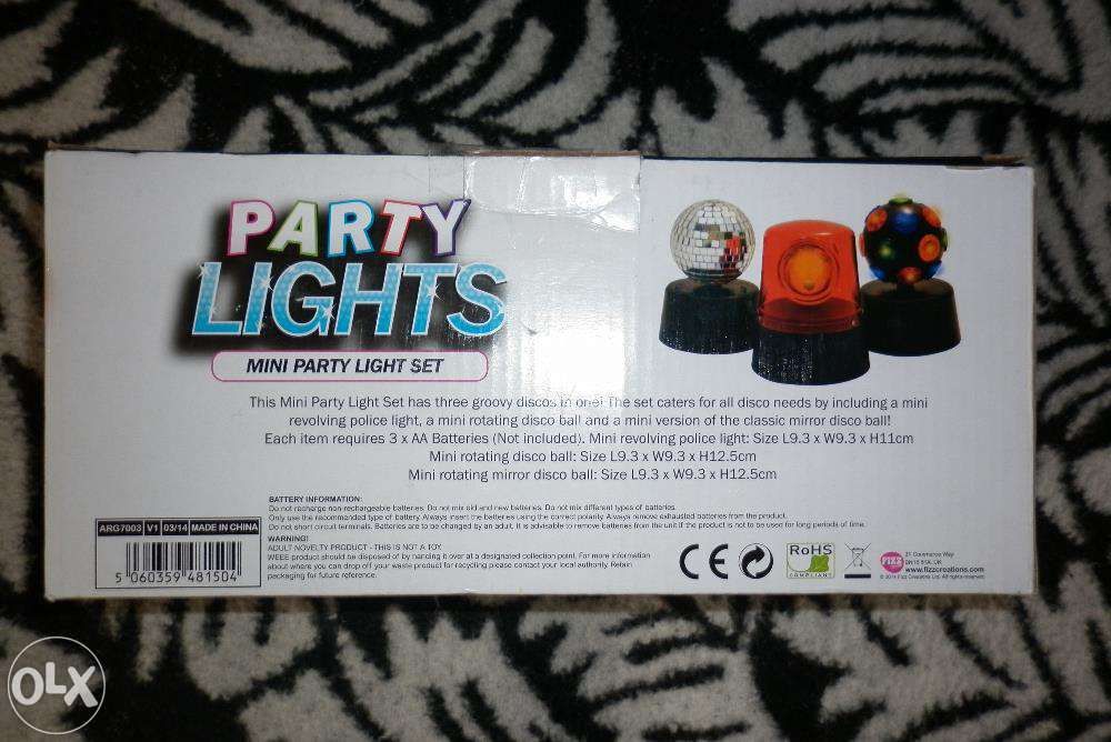 Lampy Disco 3 szt. Kula, Kogut, Lustro