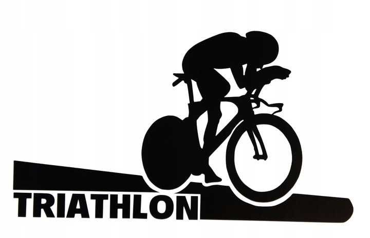 NAKLEJKA na samochód ROWER TRIATHLON 15x10cm