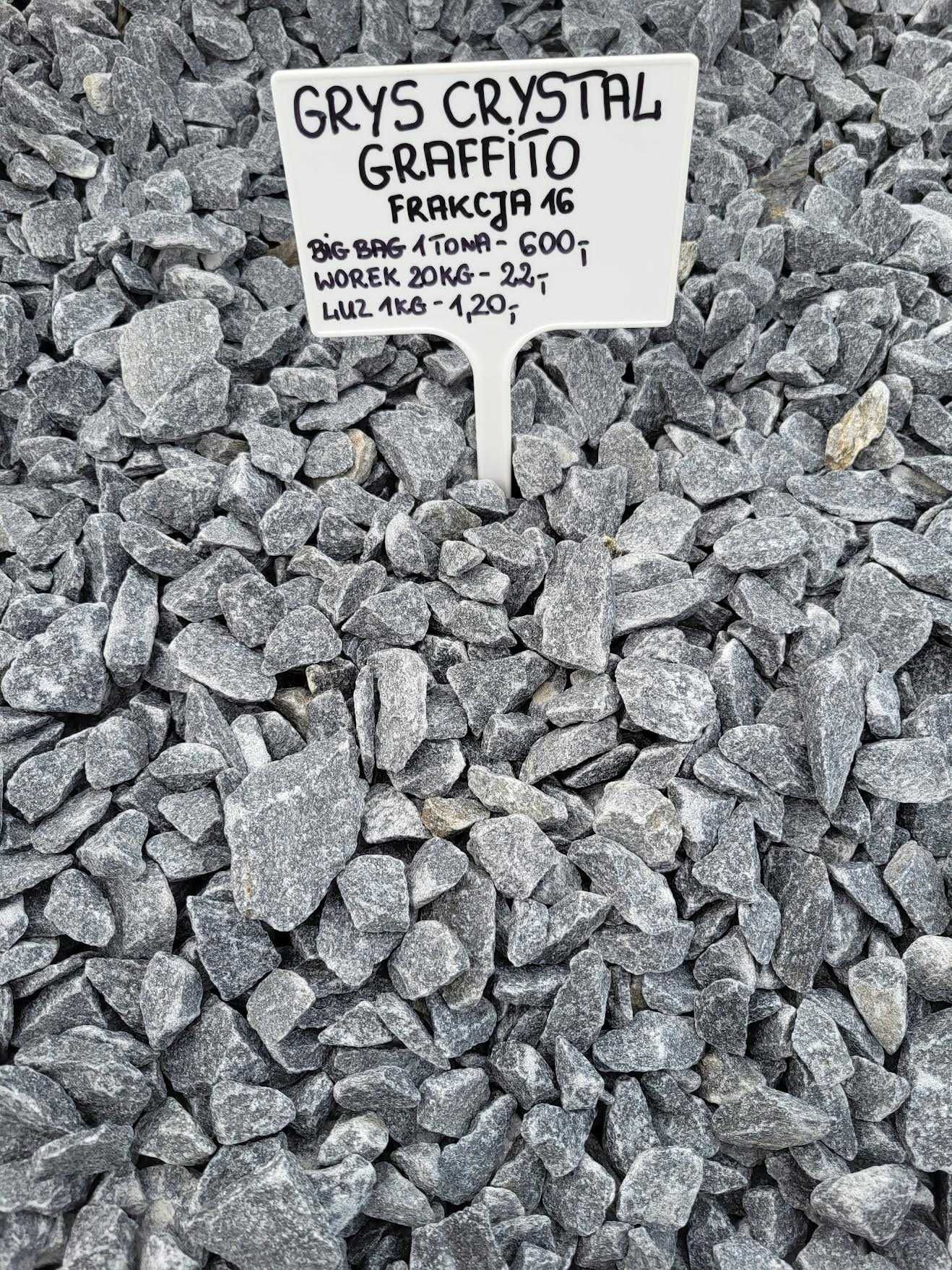 Grys Crystal White 16 Kamienie ogrodowe dekoracyjne ozdobne