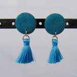Brincos Handmade - Azul e Mar - Pares Únicos