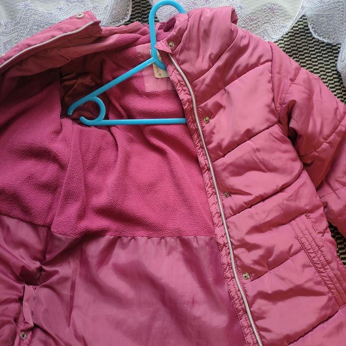 Kurtka zimowa długa dla dziewczynki rozmiar 122