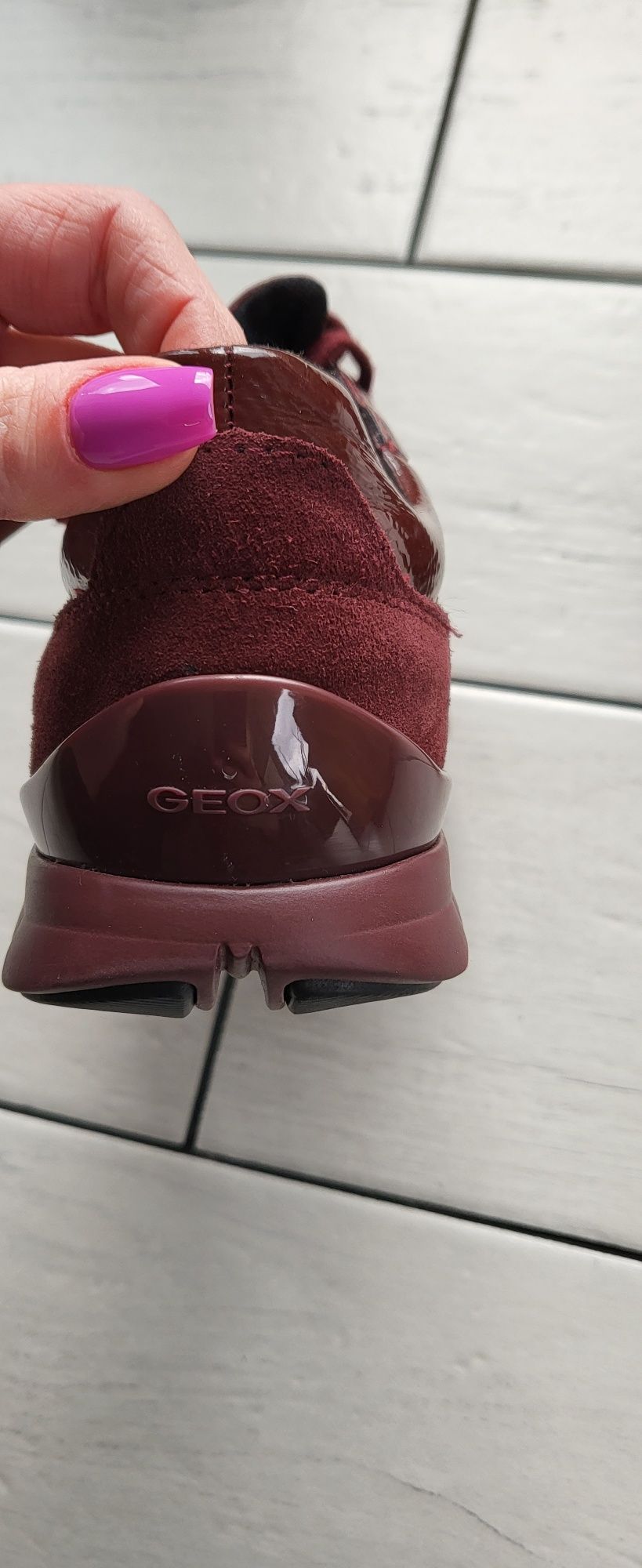 Geox sneakersy adidasy bordowe 35