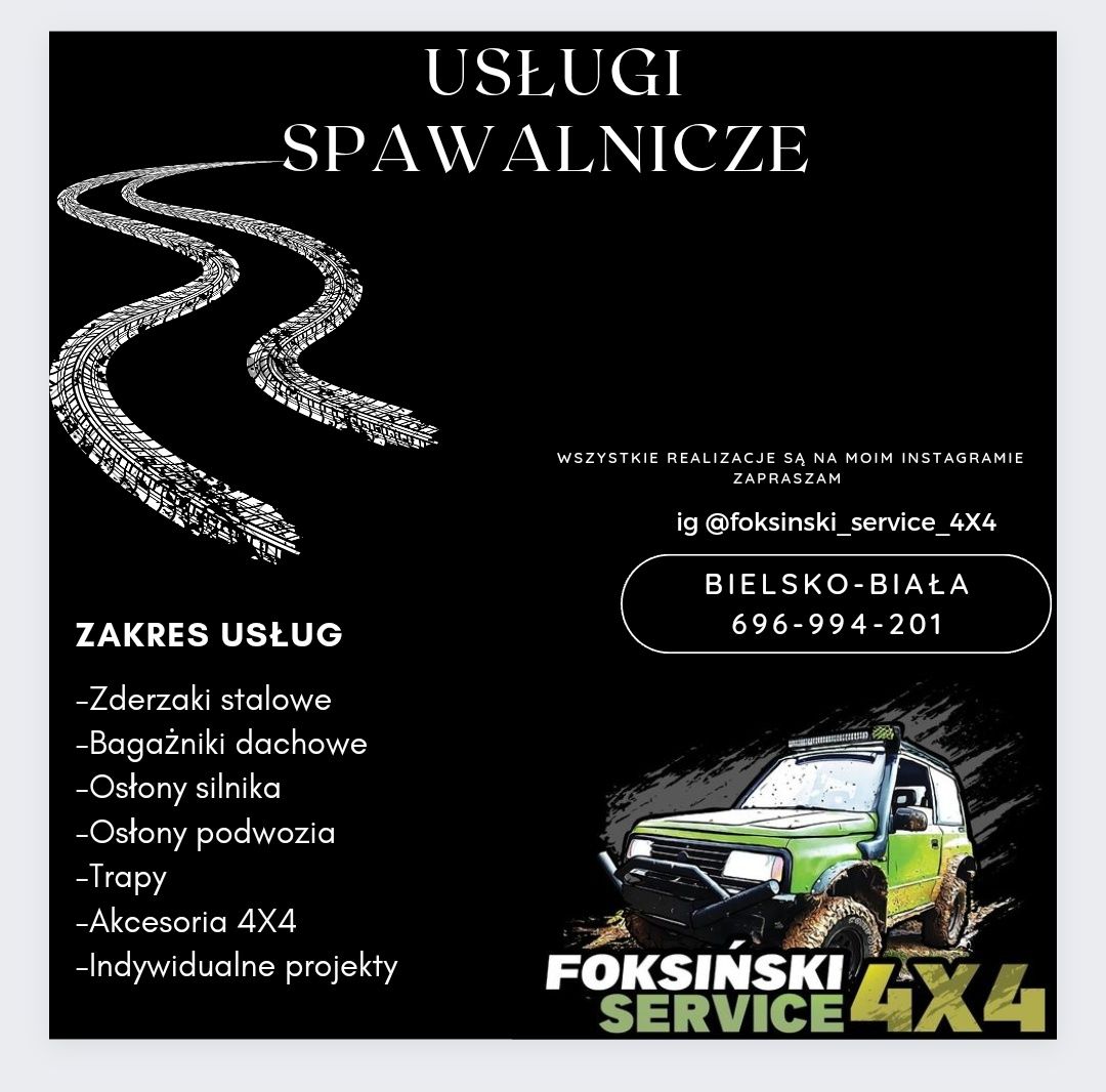 Usługi spawalnicze akcesoria 4 x 4 off road trapy bagażnik dachowy