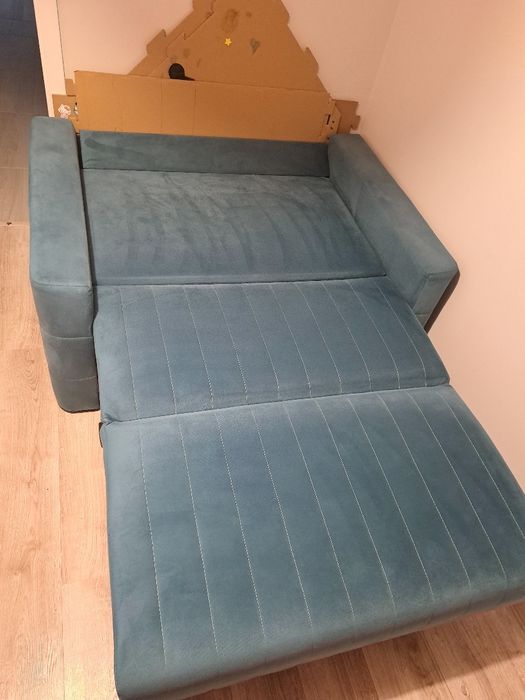 Sofa amerykanka niebieska Agata Meble
