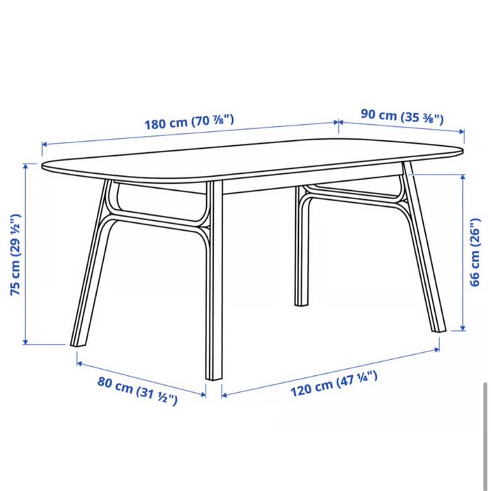 Stół Ikea Voxlov 180
