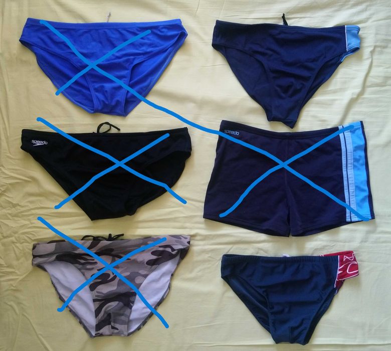 2  szt. Kąpielówki męskie używane - M/L komplet,