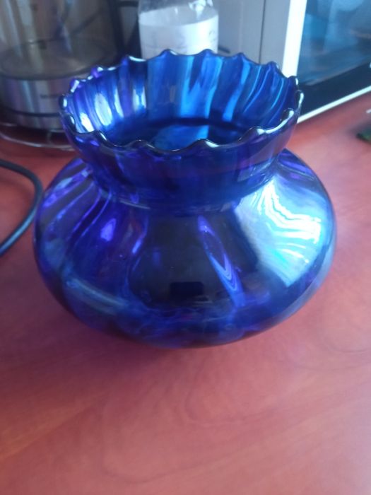Wazon szklany niebieski