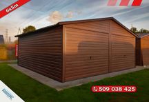 Garaż Blaszany Blaszak 6x5m dwustanowiskowy drewnopodobny