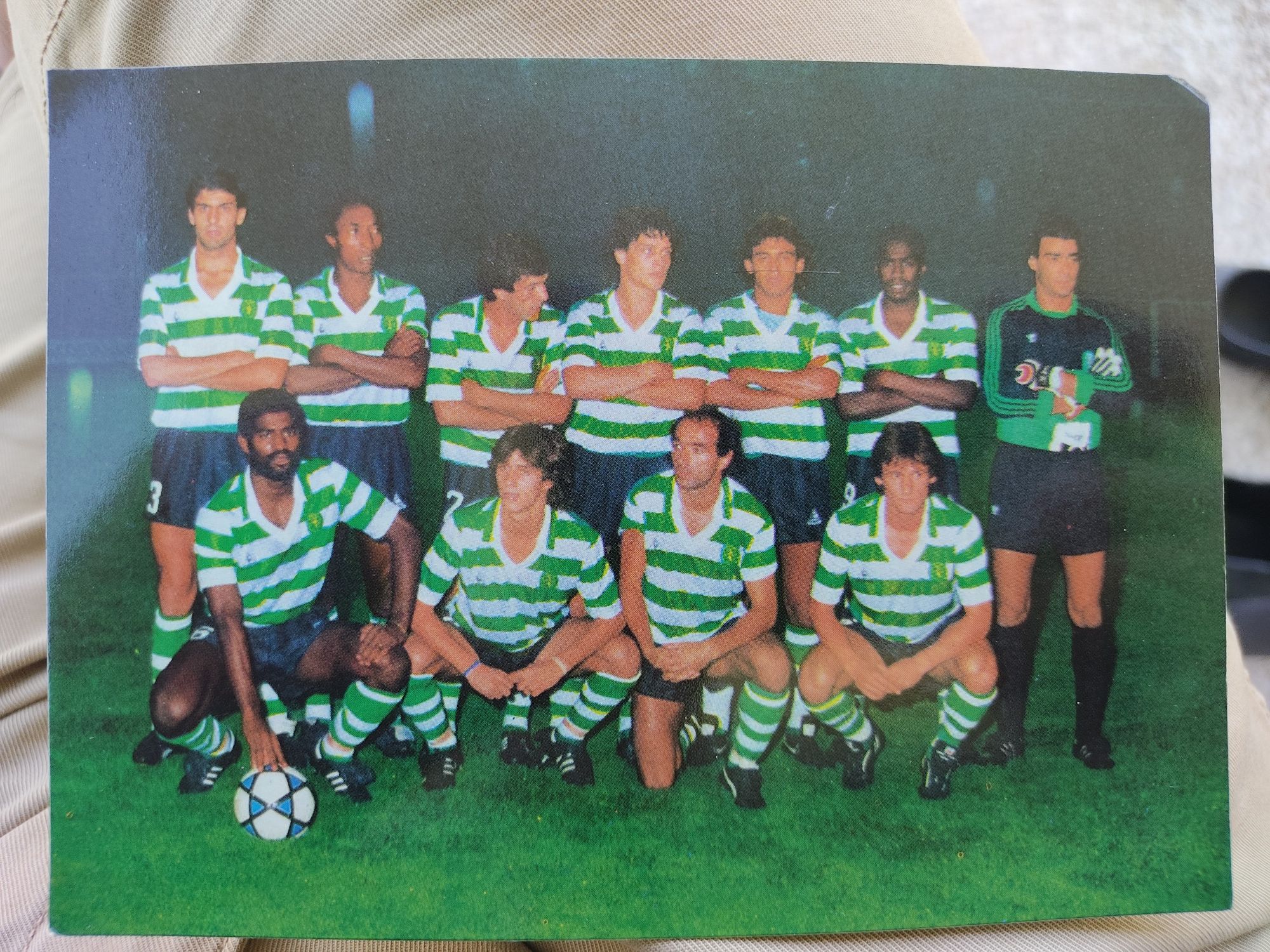 Postal da equipa do Sporting anos 80