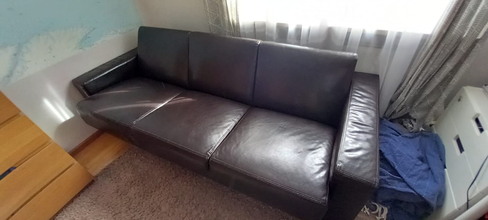 Sofa rozkładana skóra ekologiczna