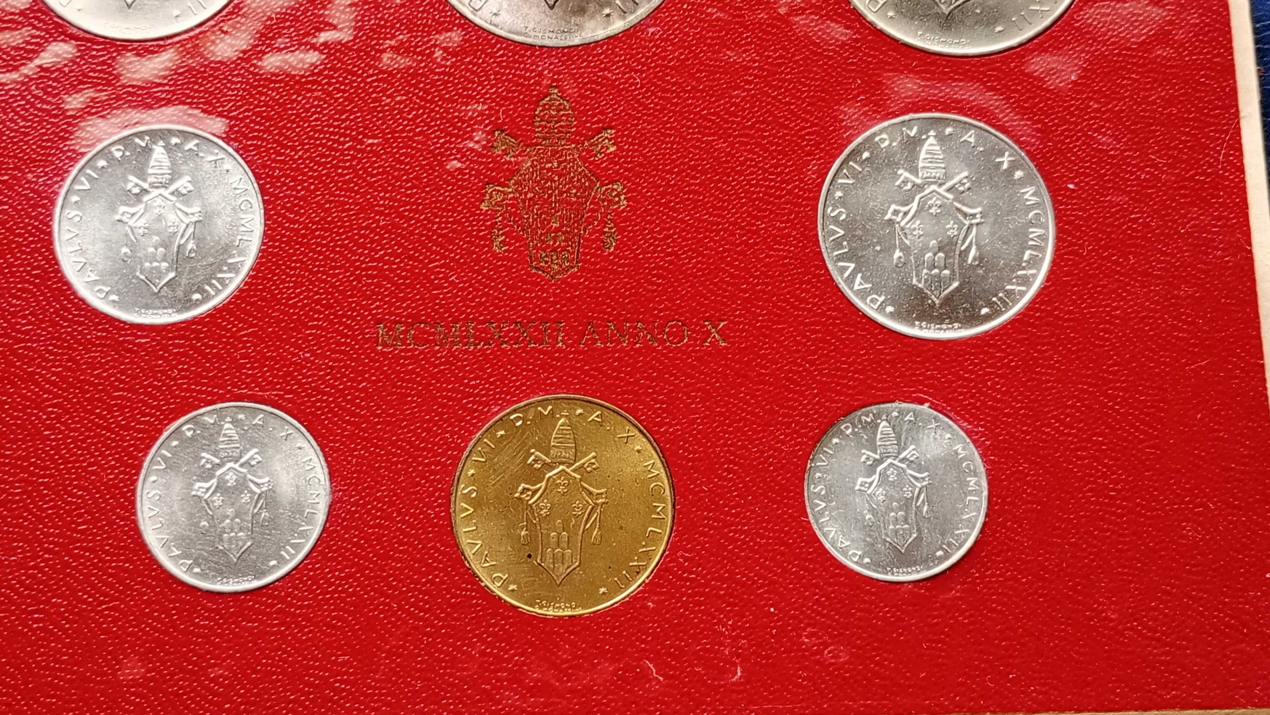 Stare monety Watykan rocznik 1972 Stan menniczy w tym Srebro