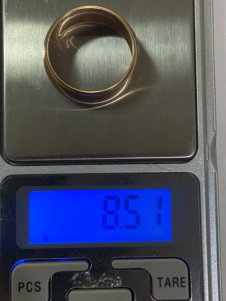 Bardzo gruba obrączka złota 583