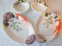 Керамика с Италии для креветки,раки,оливки,рыба