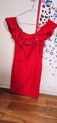 Sukienka r. 36 S idealna na wesele czerwona hiszpanka