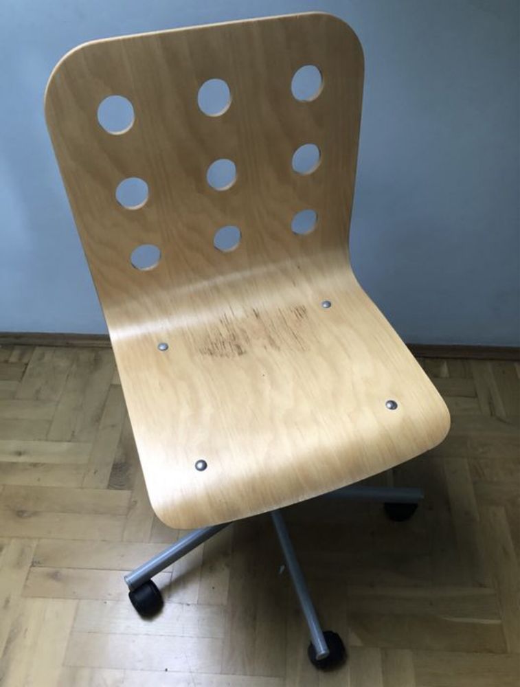 Krzeslo obrotowe Ikea do biurka - w kolorze drewna,