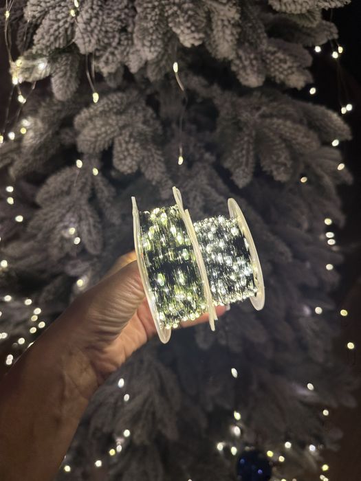 ОПТ та роздріб! Гірлянда нитка роса на зеленому дроті