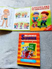 Książki do nauki angielskiego dla dzieci+słownik