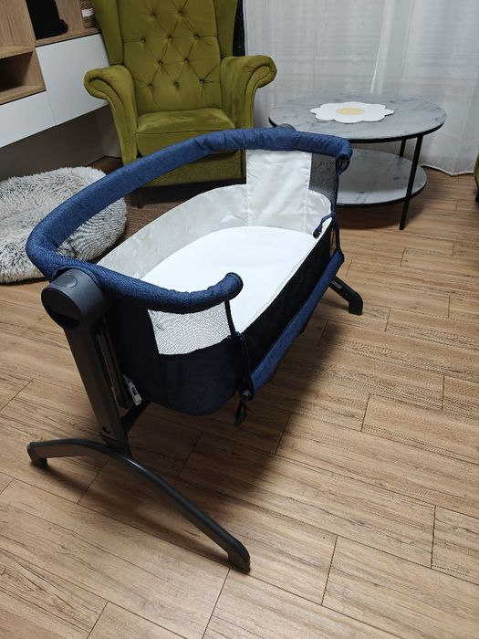 Łóżeczko dostawne Kinderkraft bea 2w1 navy blue