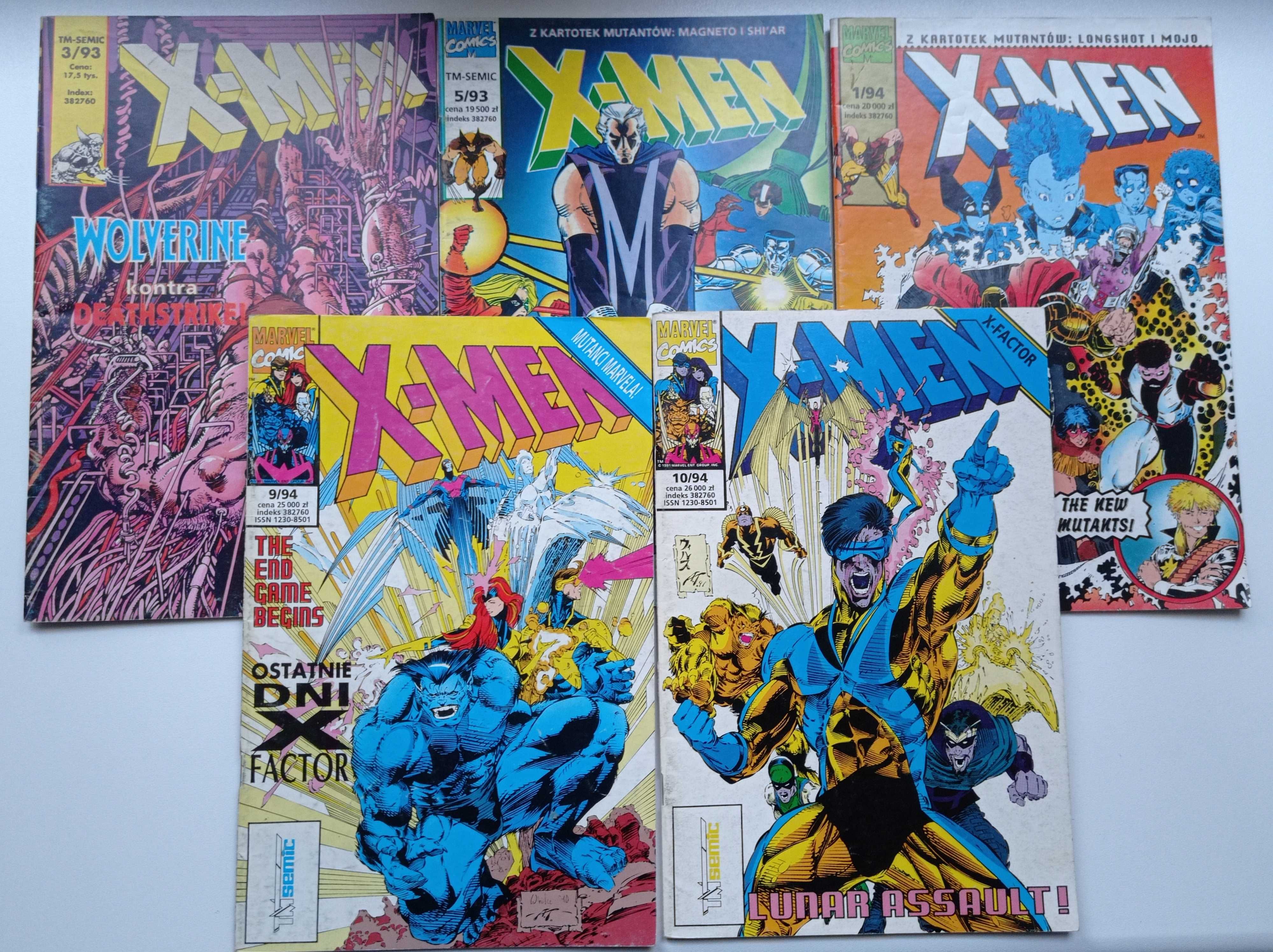 X-Men TM-SEMIC zeszyty z lat 1993/94 Wolverine X-Factor Inhumans