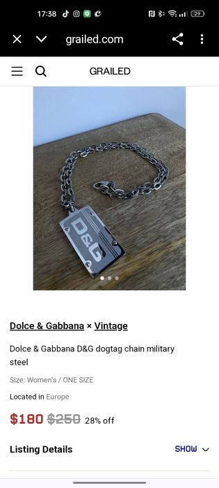 Цепочка з кулоном Dolce & Gabbana