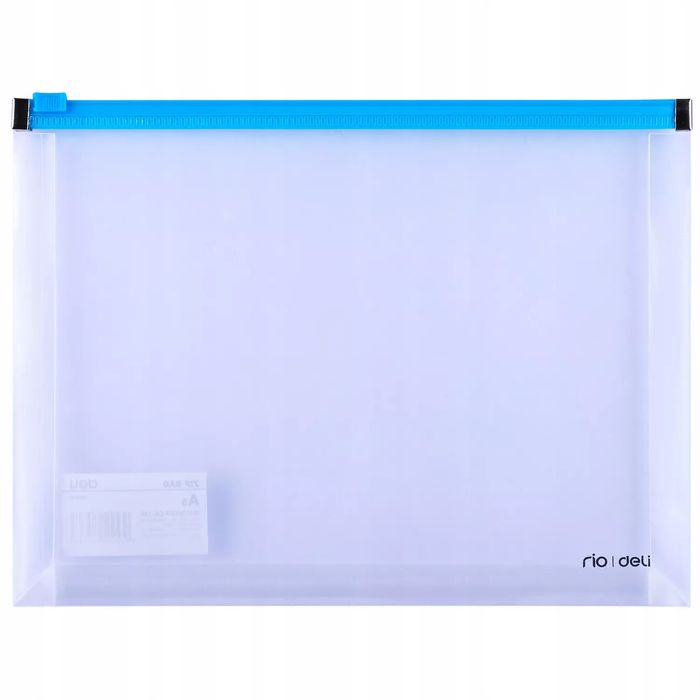 Teczka na suwak A5 PP niebieska DELI. DELI