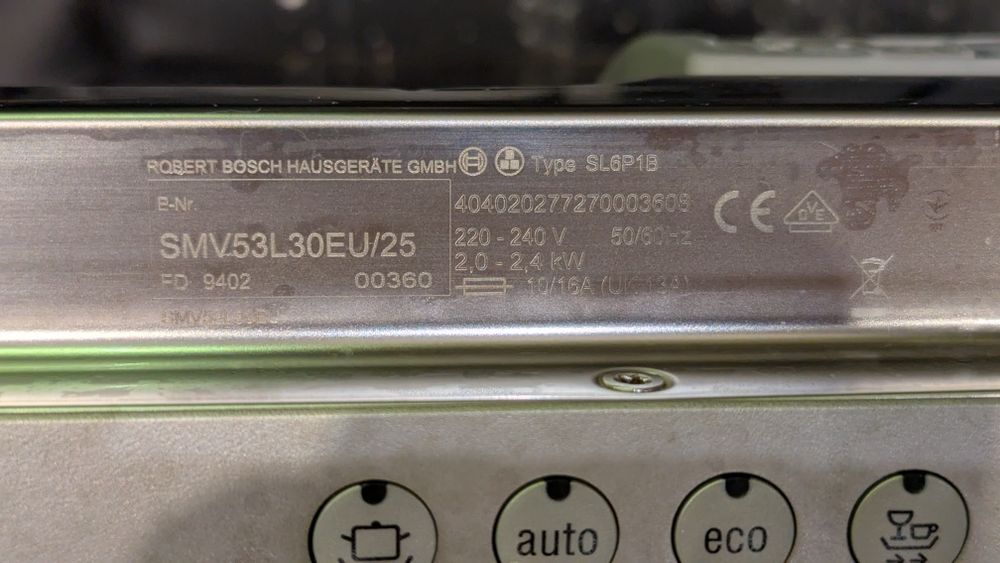 Посудомийка BOSCH SMV53L30EU/25 (ремонт/запчастини)