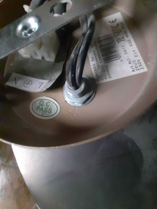 Lampa sufitowa z żarówkami 2 sztuki