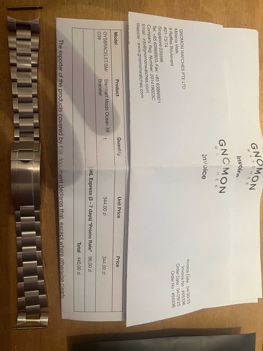 bransoleta steinhart ocean 39, gnomon mod, oyster